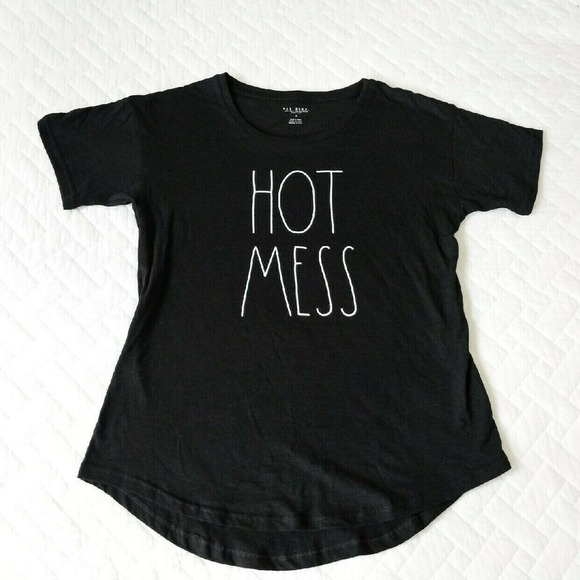 NEW Rae Dunn HOT MESS Tee Small Ladies - Picture 2 of 3